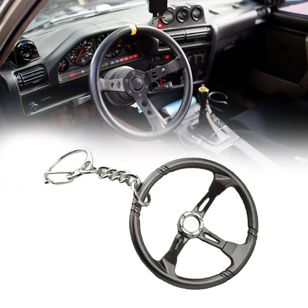 Racing Steering Wheel Car Key Chain