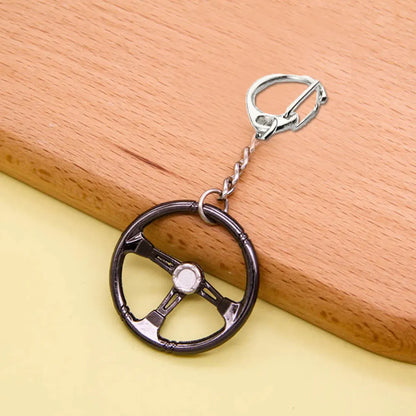 Racing Steering Wheel Car Key Chain