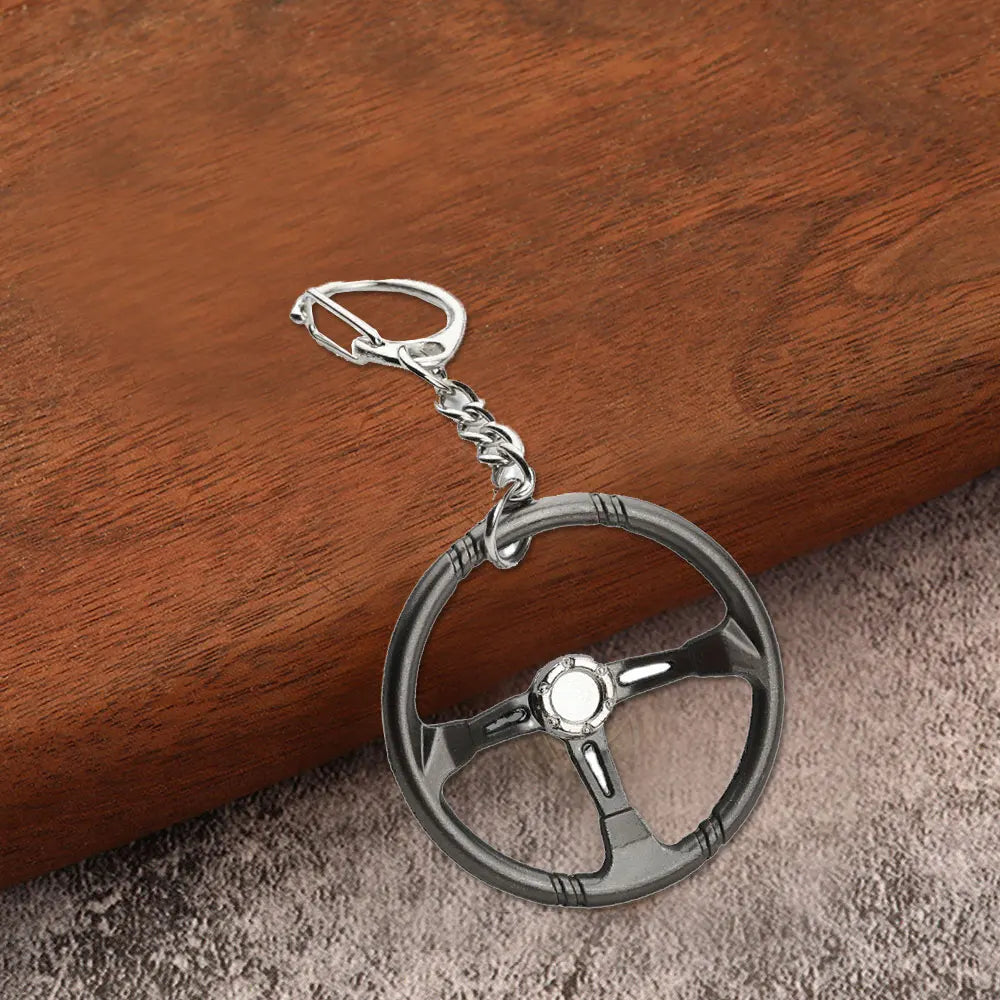 Racing Steering Wheel Car Key Chain