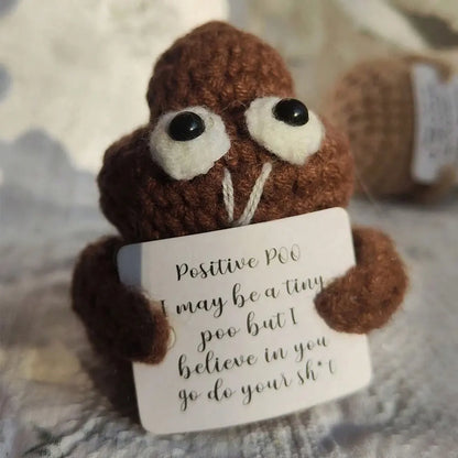 Positive POOP Reminder- Wool Handmade Crochet