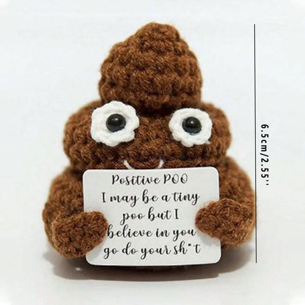 Positive POOP Reminder- Wool Handmade Crochet