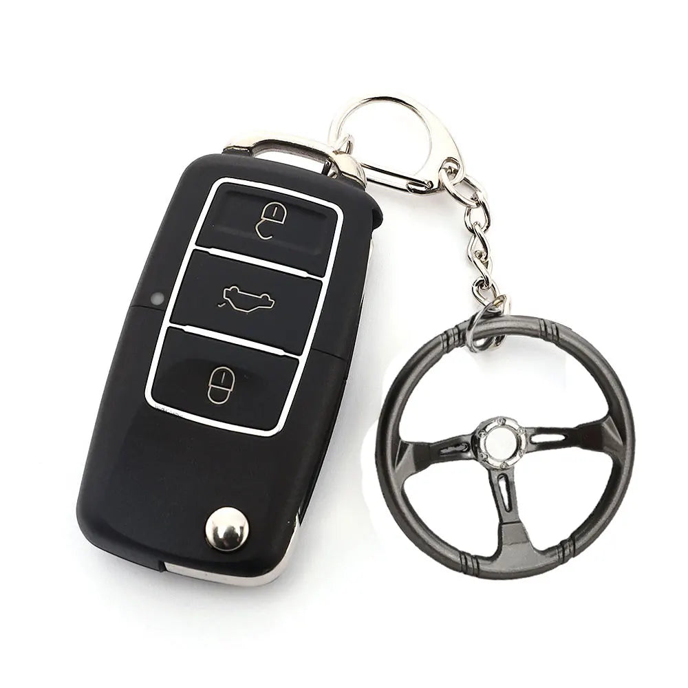 Racing Steering Wheel Car Key Chain