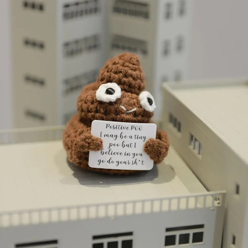 Positive POOP Reminder- Wool Handmade Crochet