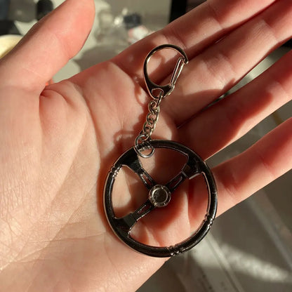 Racing Steering Wheel Car Key Chain