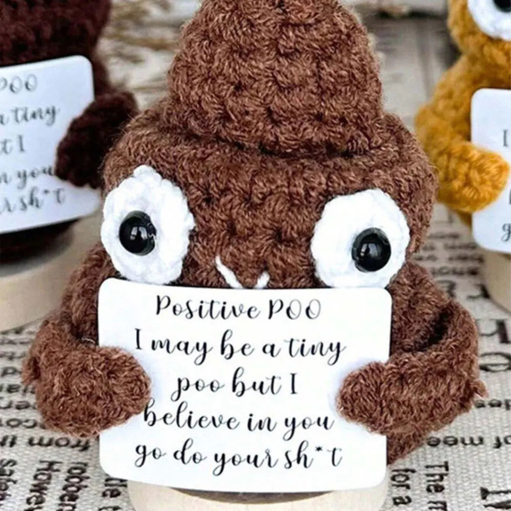 Positive POOP Reminder- Wool Handmade Crochet