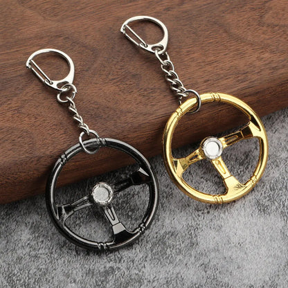 Racing Steering Wheel Car Key Chain