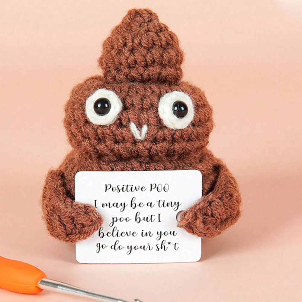 Positive POOP Reminder- Wool Handmade Crochet